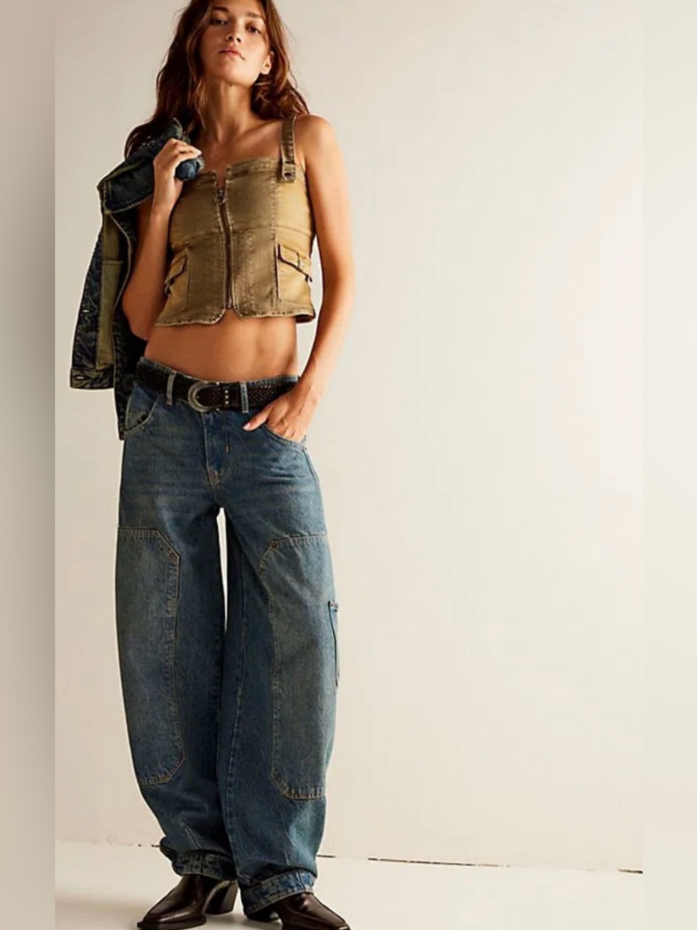 We The Free Loren High Rise Carpenter Barrel Jeans